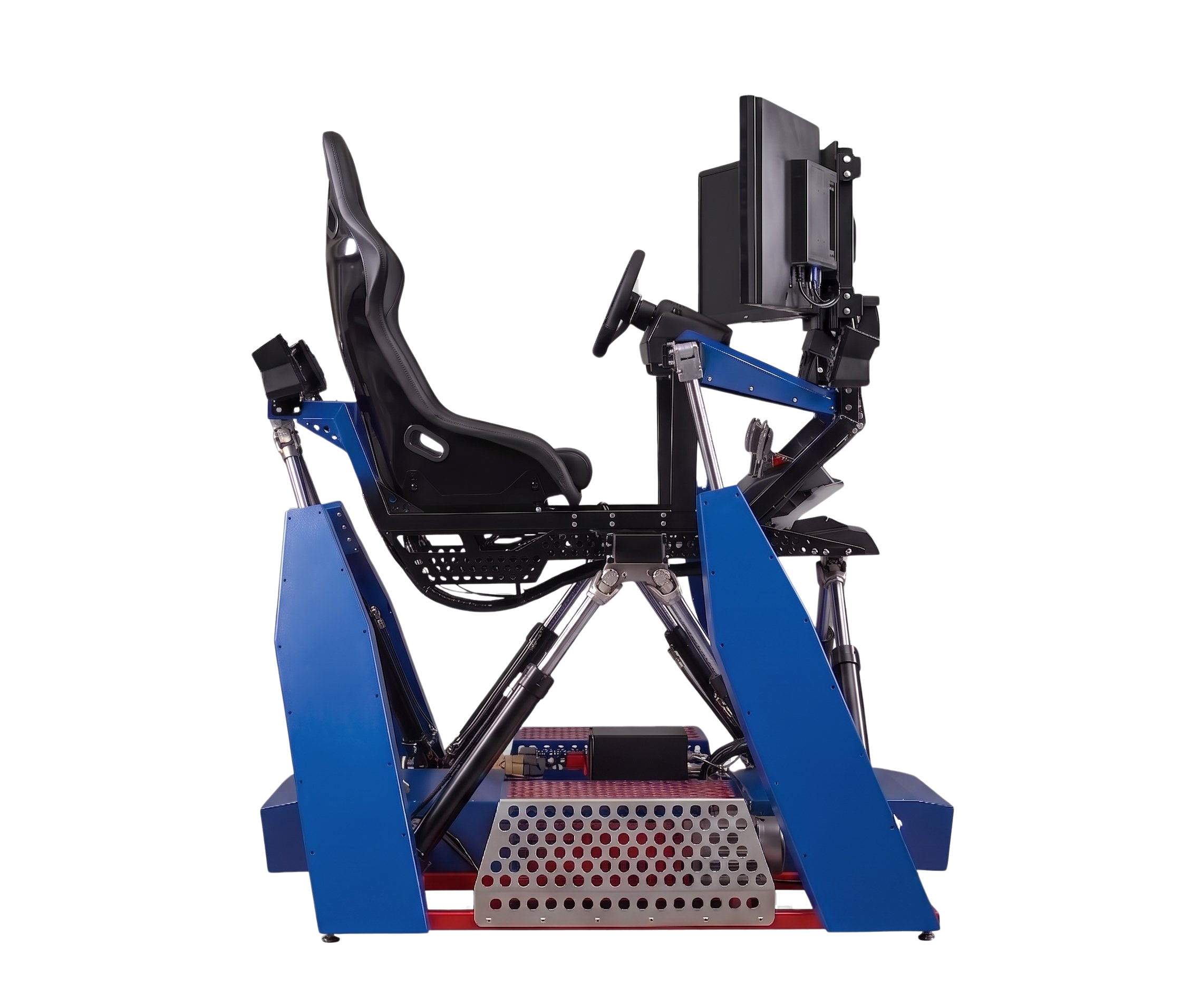 Guests experiencing The Beast 4DOF hydraulic motion simulator hire at a UK corporate event